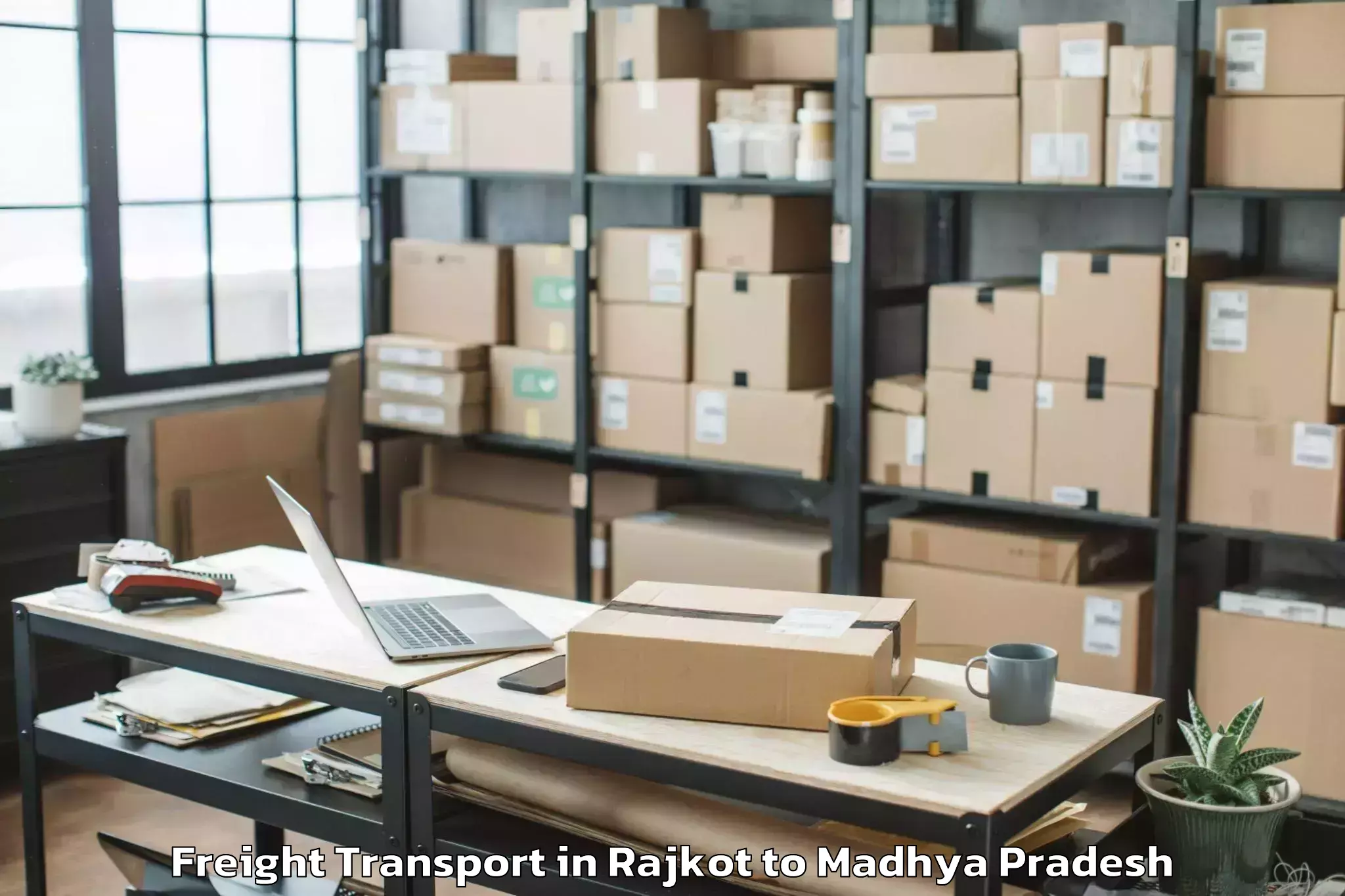 Get Rajkot to Rkdf University Bhopal Freight Transport